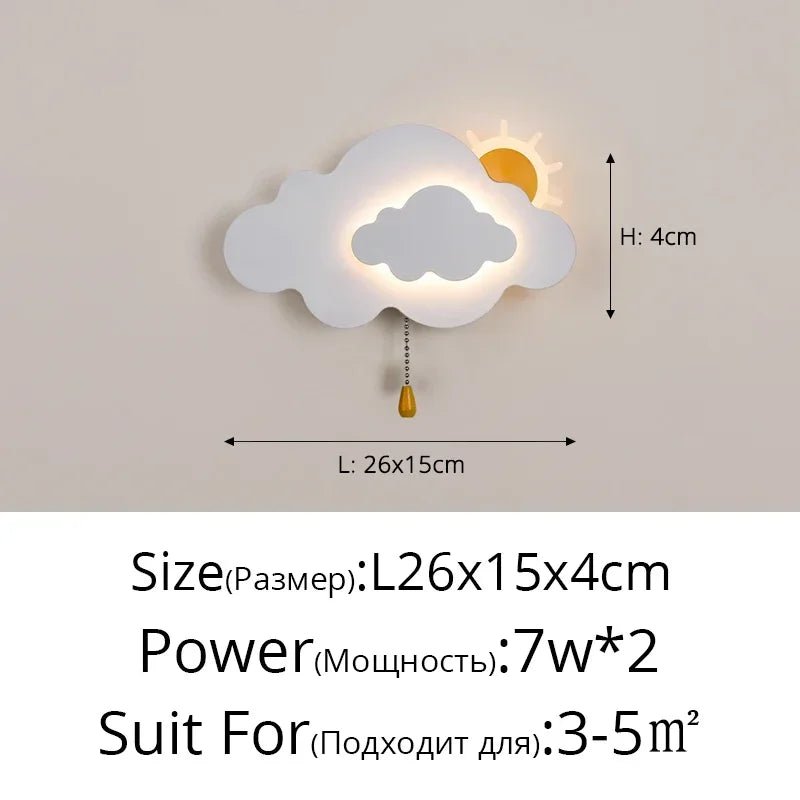 Lampe Enfant Murale Nuage Moderne en Aluminium, Lumière LED Ambiance Cosy - Luminous Place