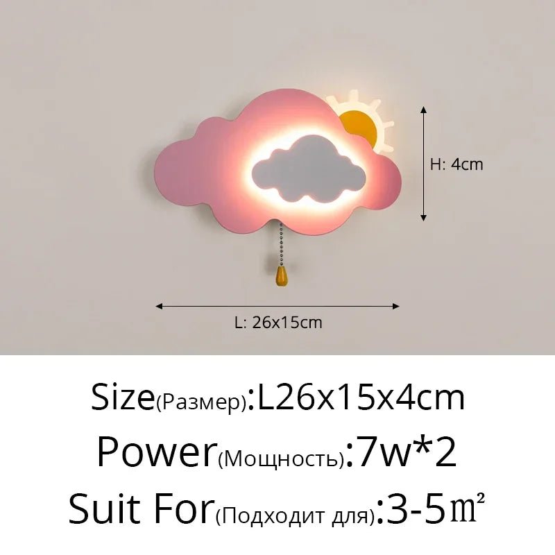 Lampe Enfant Murale Nuage Moderne en Aluminium, Lumière LED Ambiance Cosy - Luminous Place