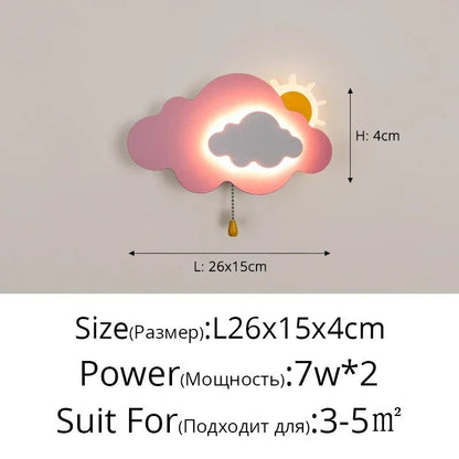 Lampe Enfant Murale Nuage Moderne en Aluminium, Lumière LED Ambiance Cosy - Luminous Place