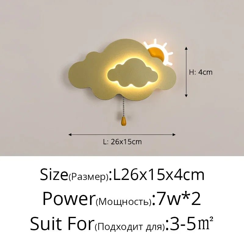 Lampe Enfant Murale Nuage Moderne en Aluminium, Lumière LED Ambiance Cosy - Luminous Place