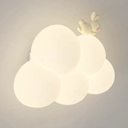 Lampe Enfant Nuage Crème Style Cartoon Applique Murale LED à Lumière Chaude - Luminous Place