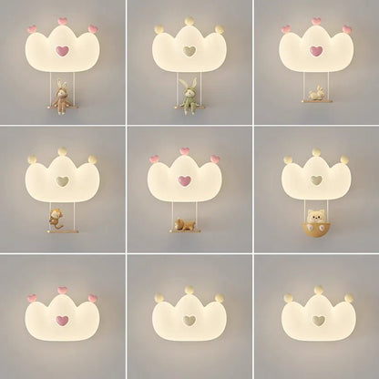 Lampe Enfant Nuage Crème Style Cartoon Applique Murale LED à Lumière Chaude - Luminous Place