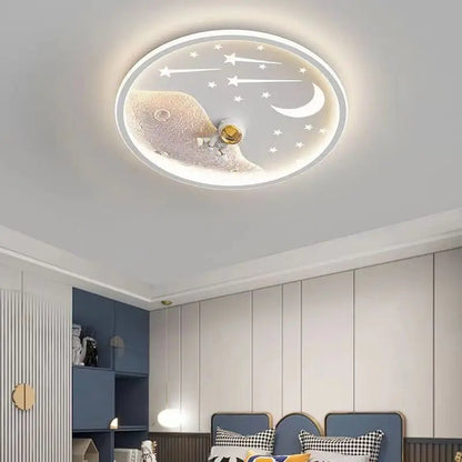Lampe Enfant Plafonnier Astronaute LED Ciel Étoilé Météore, Lumière Chaleureuse - Luminous Place