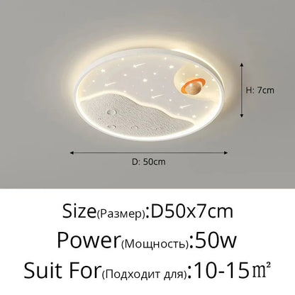 Lampe Enfant Plafonnier Astronaute LED Ciel Étoilé Météore, Lumière Chaleureuse - Luminous Place