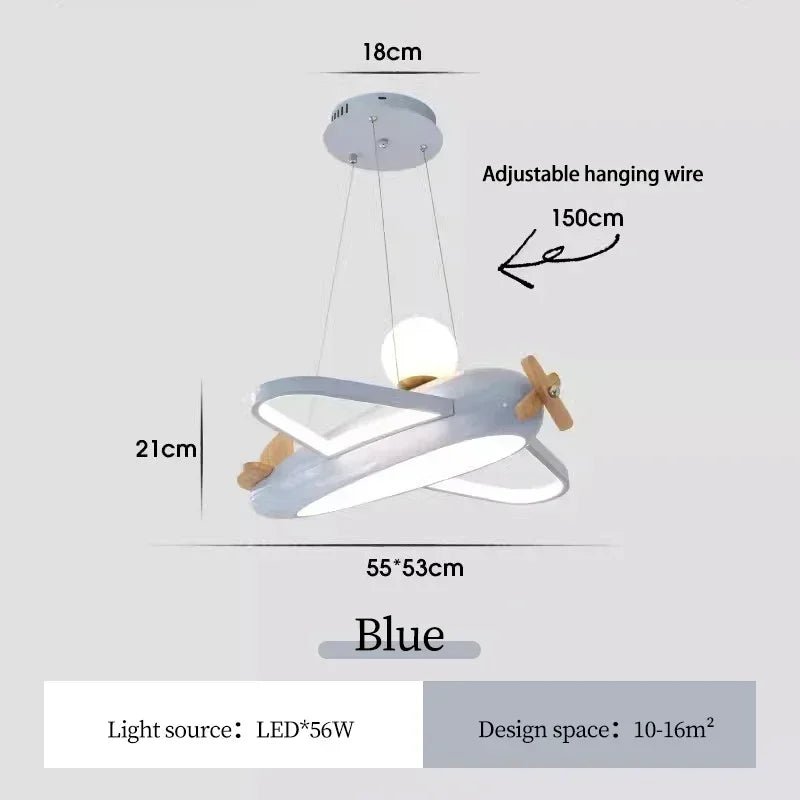Lampe Enfant Plafonnier Avion LED Spectre Complet Protection Yeux - Luminous Place