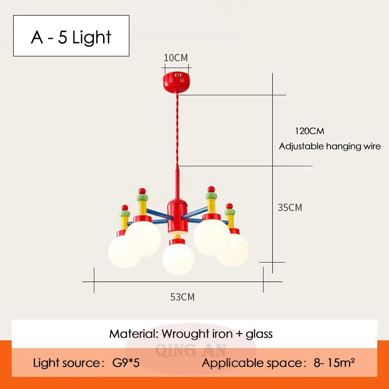Lampe Enfant Plafonnier Coloré Rétro Memphis, Lumière Chaude et Romantique - Luminous Place