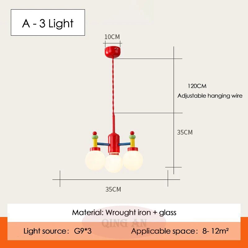 Lampe Enfant Plafonnier Coloré Rétro Memphis, Lumière Chaude et Romantique - Luminous Place