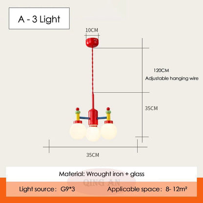 Lampe Enfant Plafonnier Coloré Rétro Memphis, Lumière Chaude et Romantique - Luminous Place