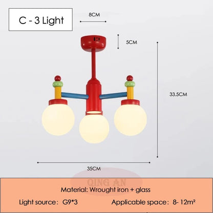 Lampe Enfant Plafonnier Coloré Rétro Memphis, Lumière Chaude et Romantique - Luminous Place