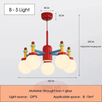 Lampe Enfant Plafonnier Coloré Rétro Memphis, Lumière Chaude et Romantique - Luminous Place