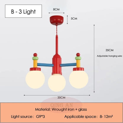 Lampe Enfant Plafonnier Coloré Rétro Memphis, Lumière Chaude et Romantique - Luminous Place