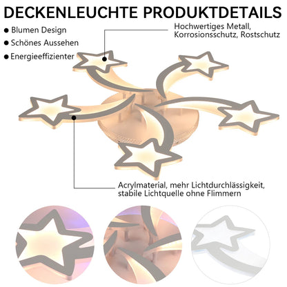 Lampe Enfant Plafonnier LED 54W Étoile Dimmable avec Lumière RVB - Luminous Place