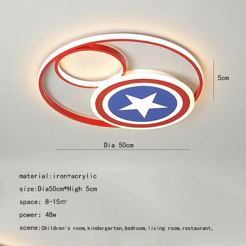 Lampe Enfant Plafonnier LED à lumière chaude pour chambre d'enfant, luminaire intérieur design en métal et acrylique - Luminous Place