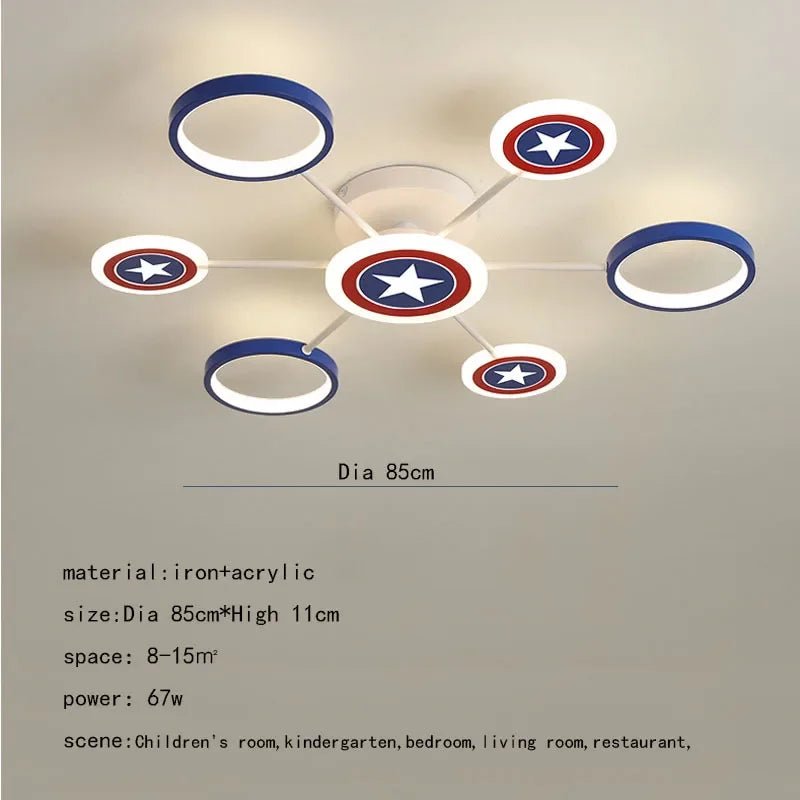 Lampe Enfant Plafonnier LED à lumière chaude pour chambre d'enfant, luminaire intérieur design en métal et acrylique - Luminous Place