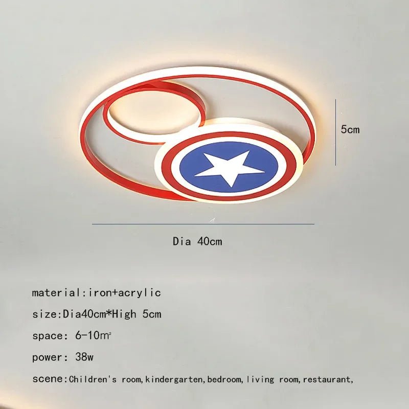 Lampe Enfant Plafonnier LED à lumière chaude pour chambre d'enfant, luminaire intérieur design en métal et acrylique - Luminous Place