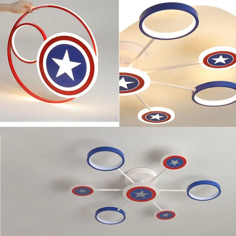 Lampe Enfant Plafonnier LED à lumière chaude pour chambre d'enfant, luminaire intérieur design en métal et acrylique - Luminous Place