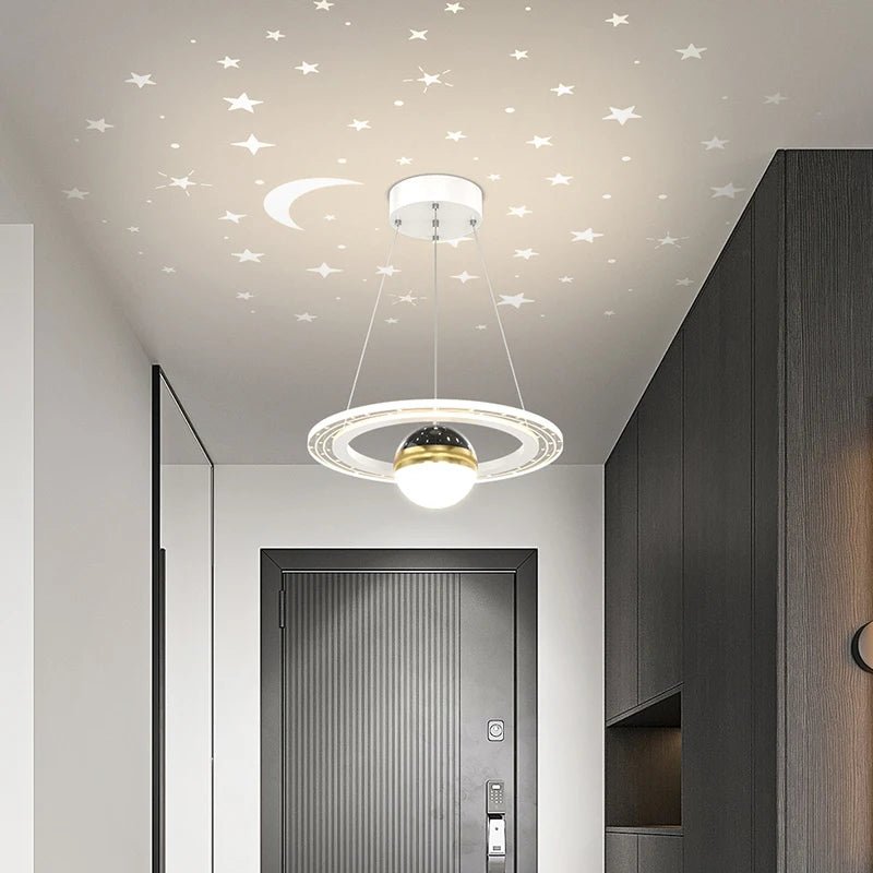 Lampe Enfant Plafonnier LED Acrylique avec Boules de Verre et Projection d'Étoiles - Luminous Place