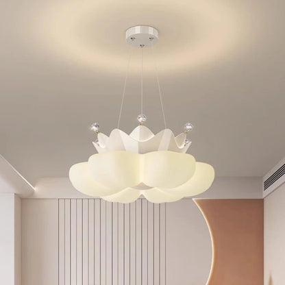 Lampe Enfant Plafonnier LED Couronne Pétale Blanc Rose Lumière Chaude - Luminous Place