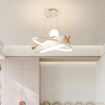 Lampe Enfant Plafonnier LED Design Avion Nordique en Fer et Acrylique, Luminaire Intérieur pour Chambre Enfant - Luminous Place