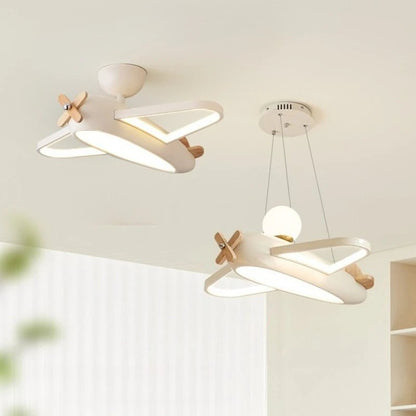 Lampe Enfant Plafonnier LED Design Avion Nordique en Fer et Acrylique, Luminaire Intérieur pour Chambre Enfant - Luminous Place