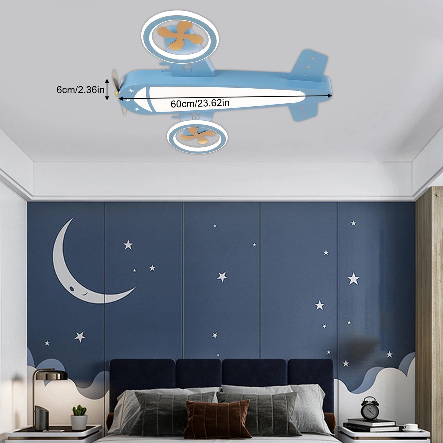 Lampe Enfant Plafonnier LED Dimmable Télécommande Design Contemporain - Luminous Place