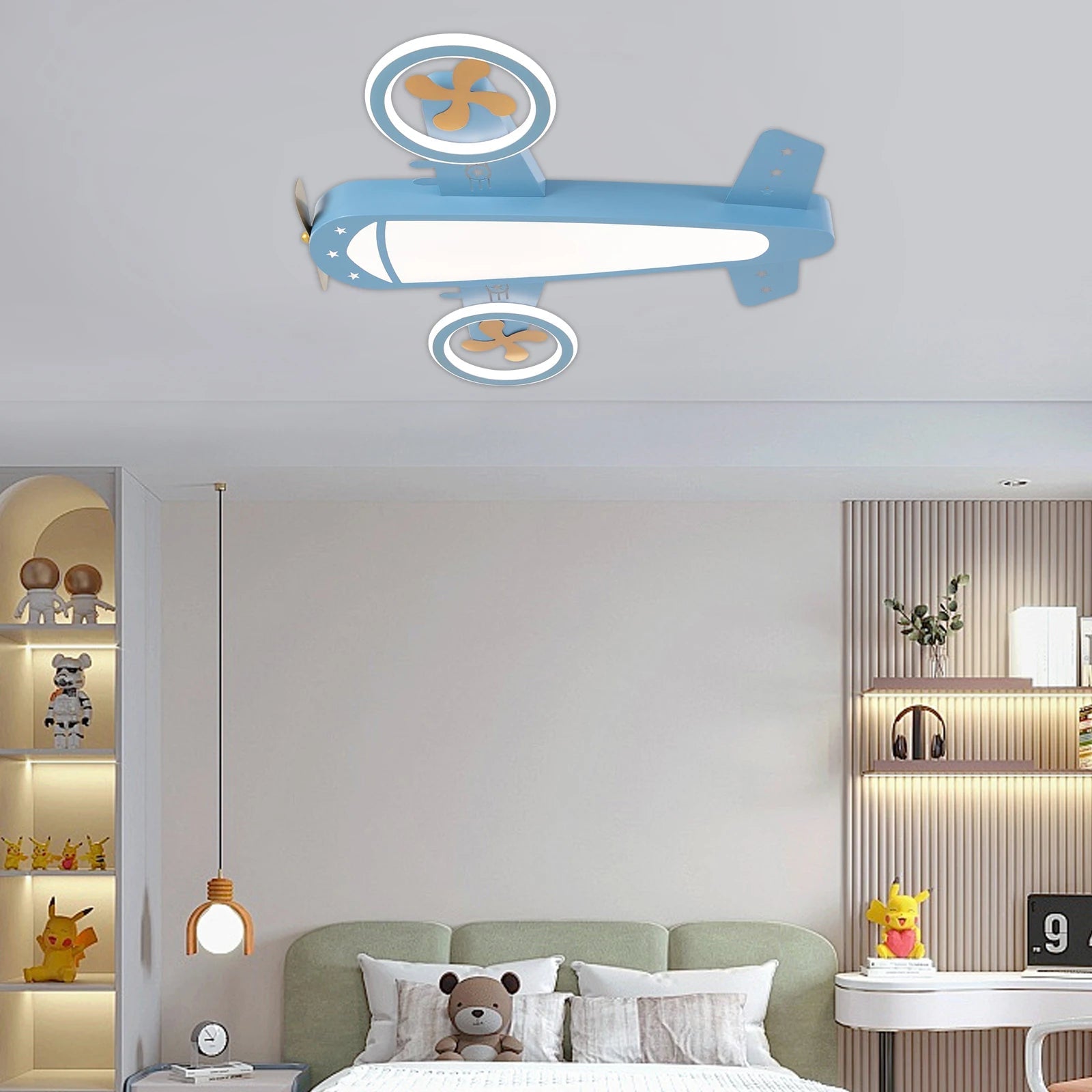 Lampe Enfant Plafonnier LED Dimmable Télécommande Design Contemporain - Luminous Place