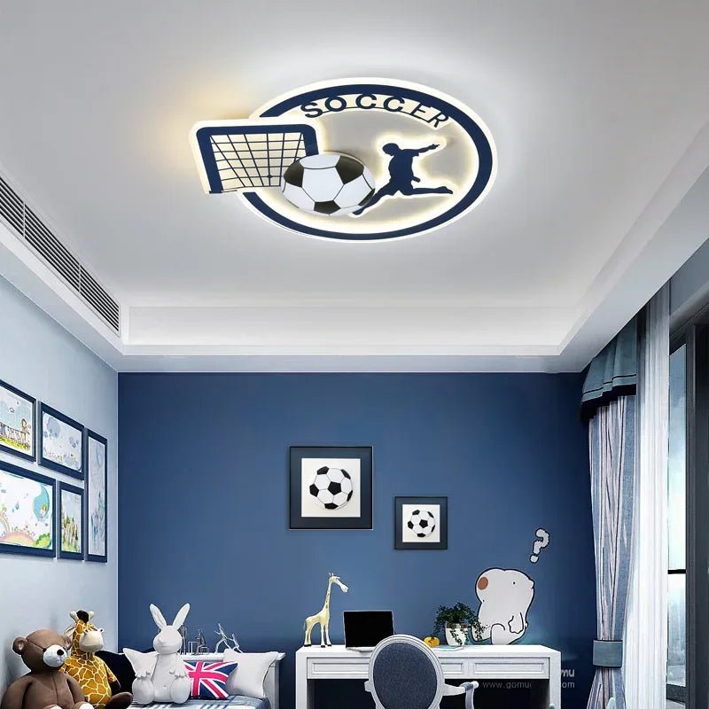 Lampe Enfant Plafonnier LED Football Moderne en Métal et Acrylique - Luminous Place