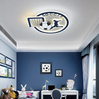 Lampe Enfant Plafonnier LED Football Moderne en Métal et Acrylique - Luminous Place