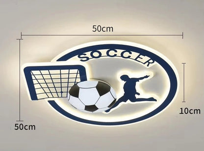 Lampe Enfant Plafonnier LED Football Moderne en Métal et Acrylique - Luminous Place