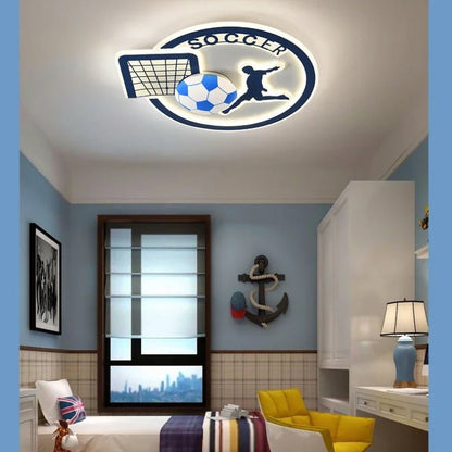 Lampe Enfant Plafonnier LED Football Moderne en Métal et Acrylique - Luminous Place