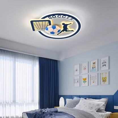 Lampe Enfant Plafonnier LED Football Moderne en Métal et Acrylique - Luminous Place