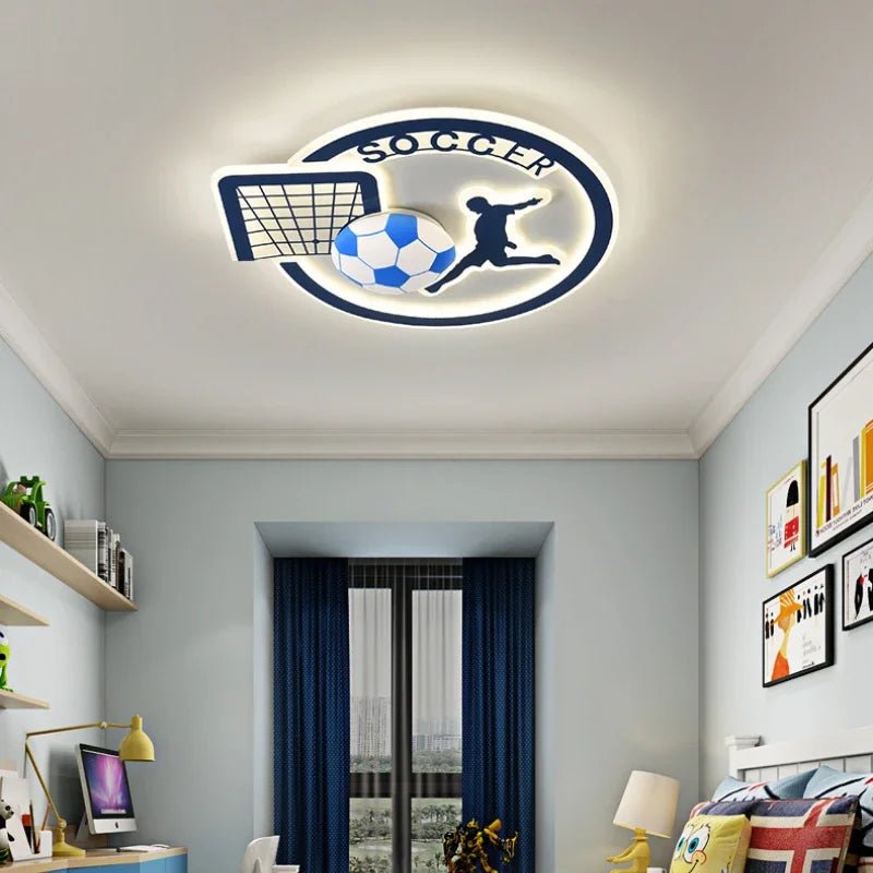 Lampe Enfant Plafonnier LED Football Moderne en Métal et Acrylique - Luminous Place