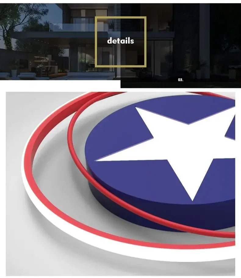 Lampe Enfant Plafonnier LED Minimaliste Moderne en Métal et Acrylique - Luminous Place