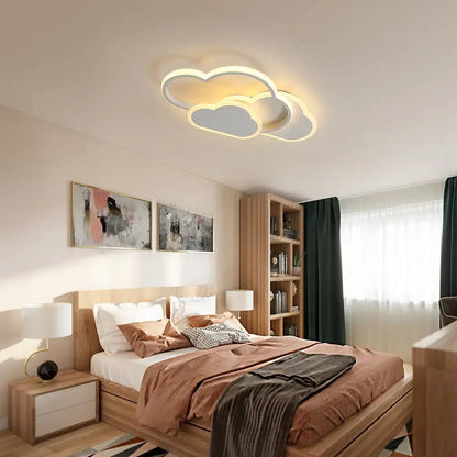 Lampe Enfant Plafonnier LED Nuage 32W Dimmable Télécommande 3000 - 6500K - Luminous Place