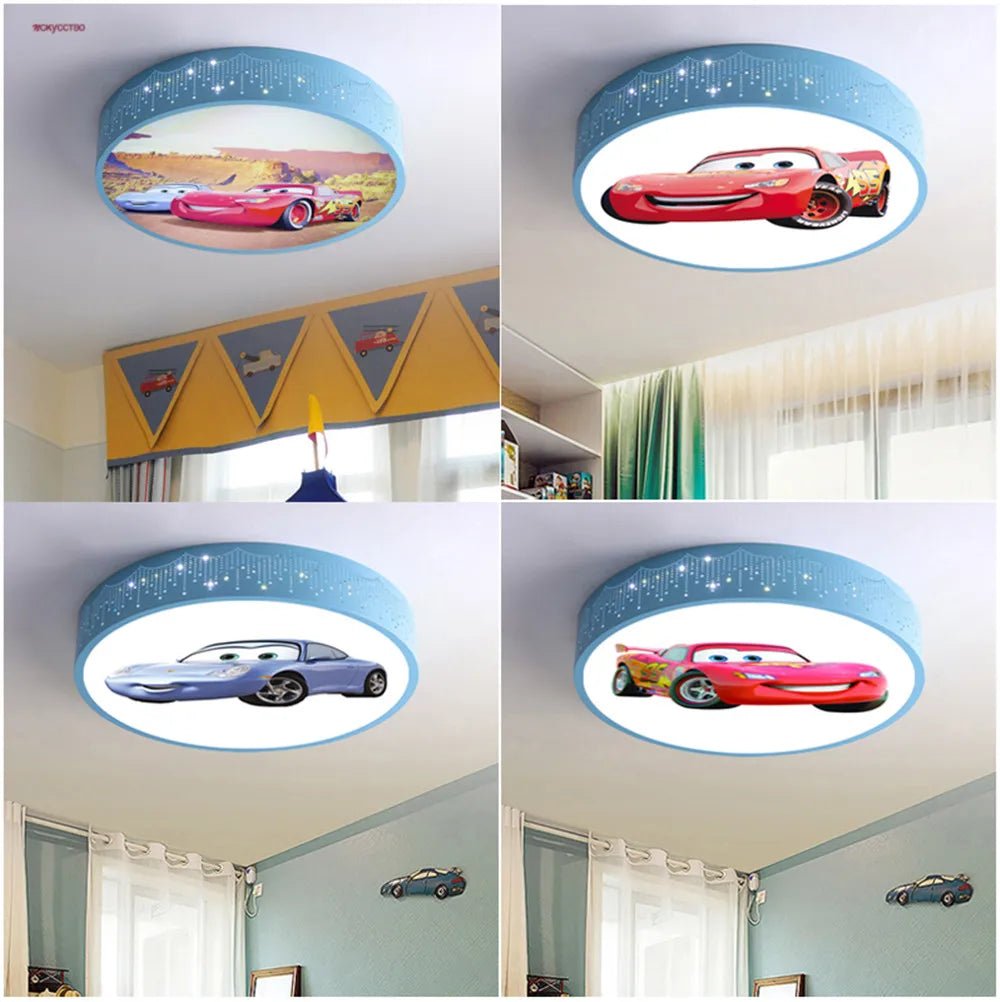 Lampe Enfant Plafonnier LED Rond Design Cartoon en Acrylique, Lumière Blanche, Intérieur - Luminous Place