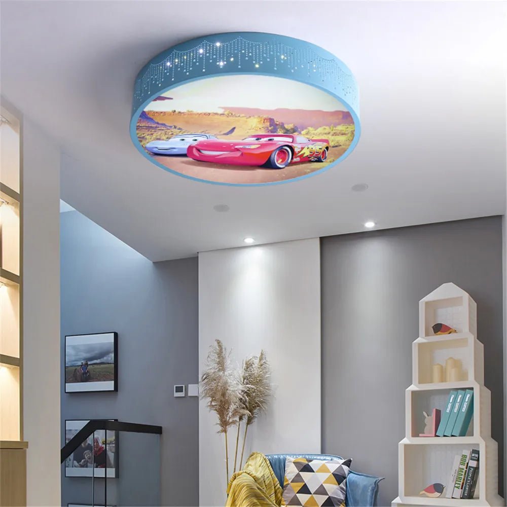 Lampe Enfant Plafonnier LED Rond Design Cartoon en Acrylique, Lumière Blanche, Intérieur - Luminous Place
