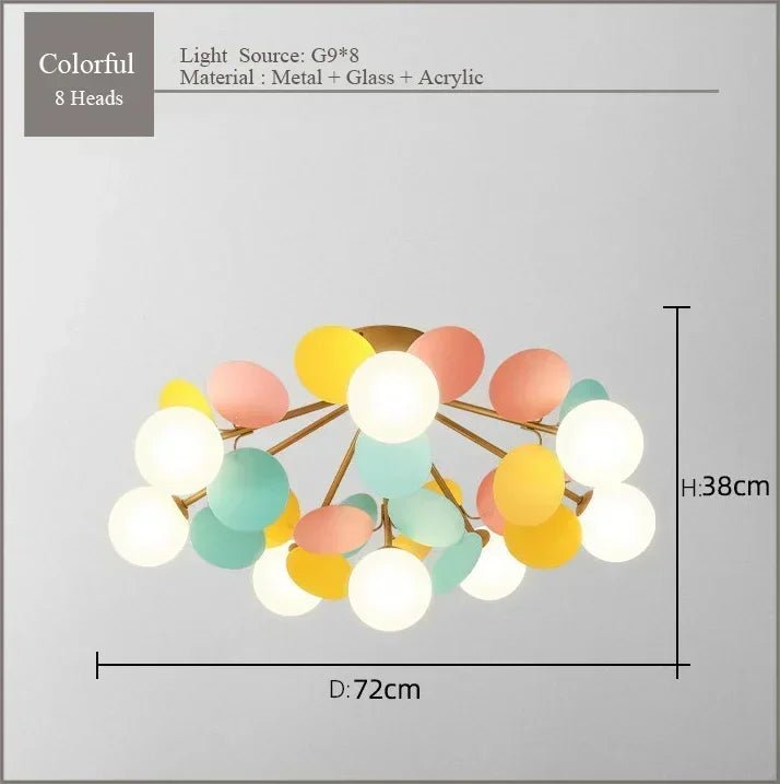 Lampe Enfant plafonnier moderne nordique en métal et verre design créatif - Luminous Place
