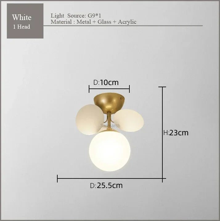 Lampe Enfant plafonnier moderne nordique en métal et verre design créatif - Luminous Place