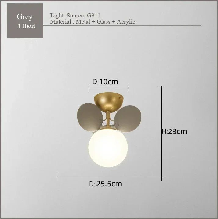 Lampe Enfant plafonnier moderne nordique en métal et verre design créatif - Luminous Place