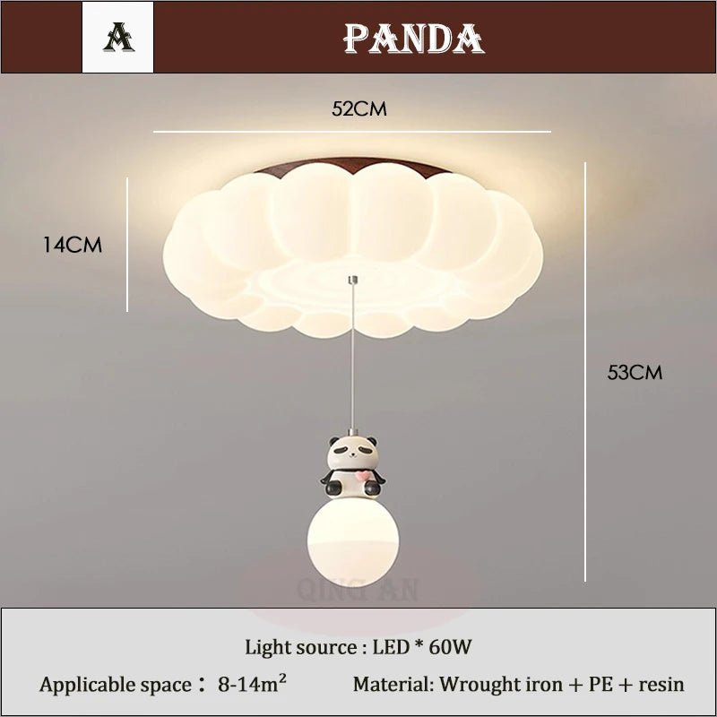 Lampe Enfant Plafonnier Nuage Moderne en Fer Blanc, Lumière Chaude Cosy - Luminous Place