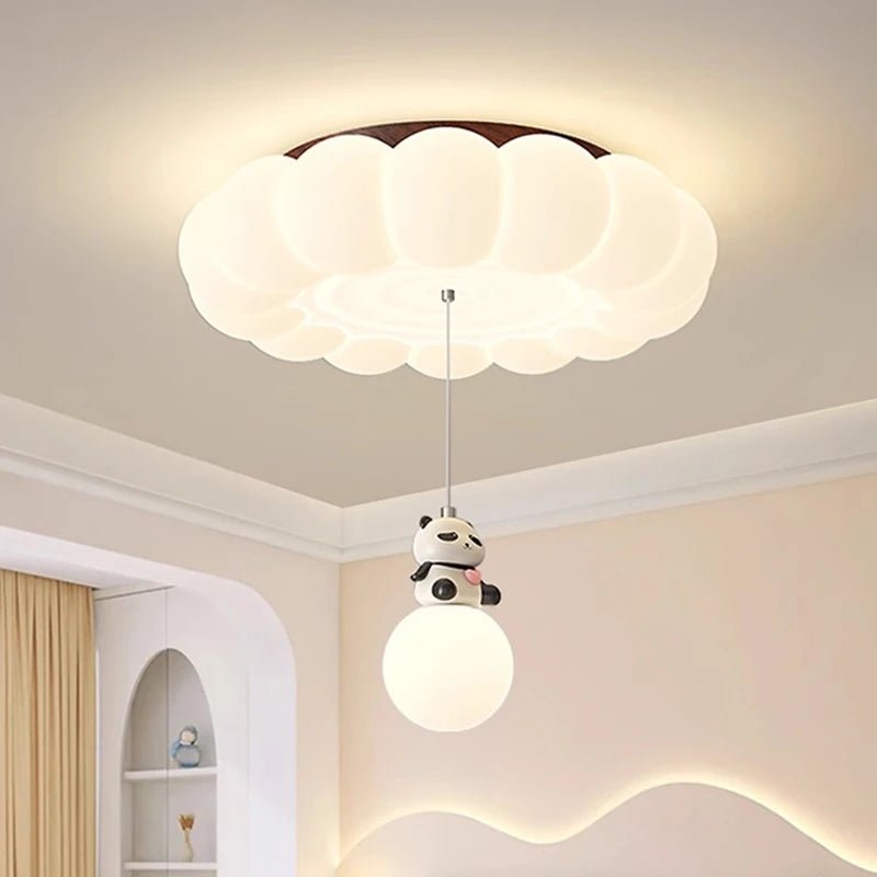 Lampe Enfant Plafonnier Nuage Moderne en Fer Blanc, Lumière Chaude Cosy - Luminous Place