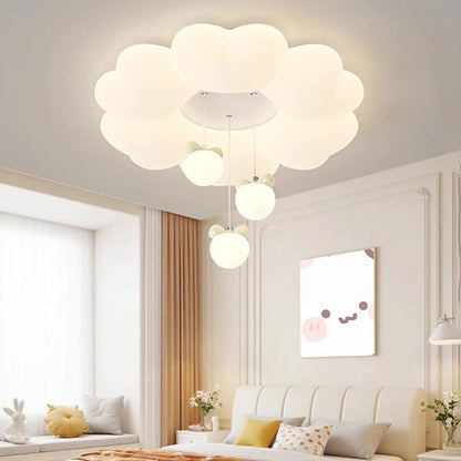 Lampe Enfant Plafonnier Nuage Moderne en Fer Blanc, Lumière Chaude Cosy - Luminous Place