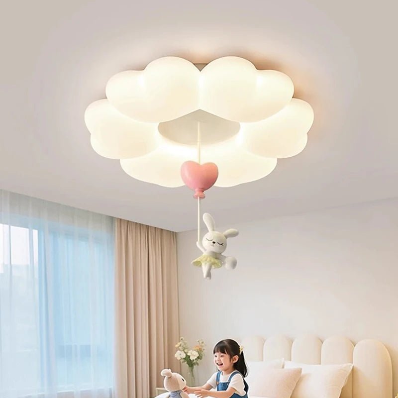 Lampe Enfant Plafonnier Nuage Moderne en Fer Blanc, Lumière Chaude Cosy - Luminous Place