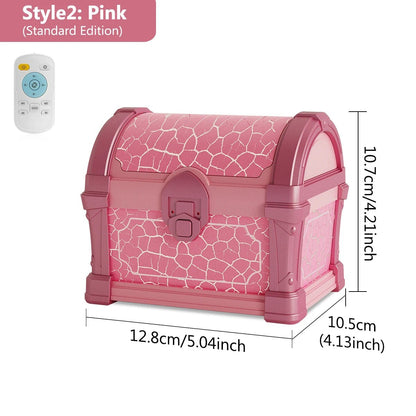 Lampe Enfant Projecteur Galaxie Coffre au Trésor avec Veilleuse Bluetooth et Minuterie - Luminous Place