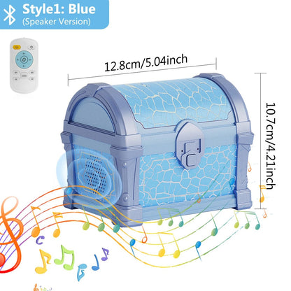 Lampe Enfant Projecteur Galaxie Coffre au Trésor avec Veilleuse Bluetooth et Minuterie - Luminous Place