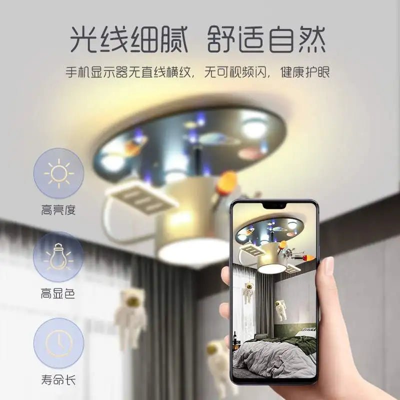 Lampe Enfant Satellite Design Station Spatiale en Fer, Lumière Intérieure - Luminous Place