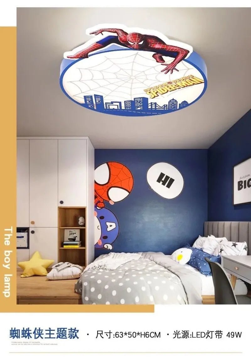 Lampe Enfant Spiderman LED style nordique design moderne pour chambre - Luminous Place