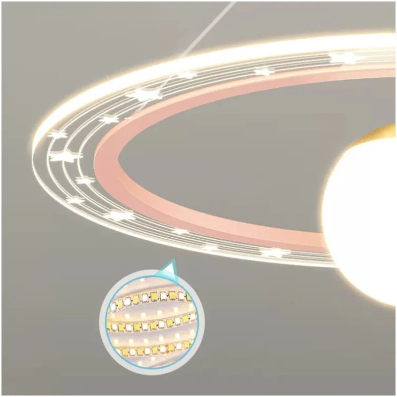 Lampe Enfant Suspension Astronaute LED Dimmable Ambiance Ciel Étoilé - Luminous Place