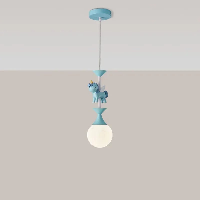 Lampe Enfant Suspension LED Carrousel Rose Design Créatif et Protection des Yeux - Luminous Place