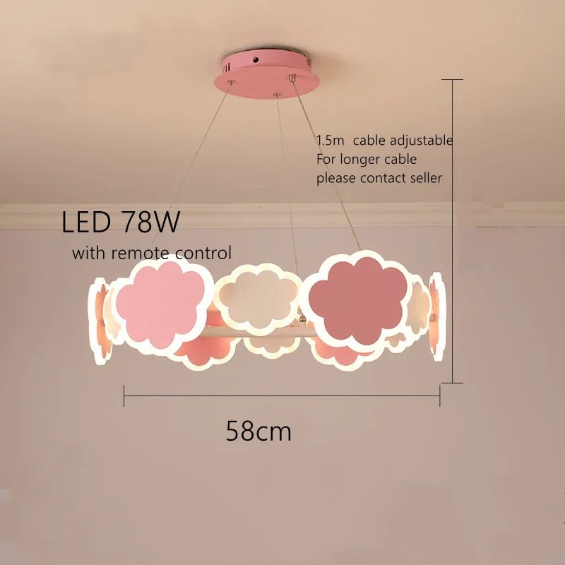 Lampe Enfant Suspension LED Nuage Nordique en Métal Moderne - Luminous Place